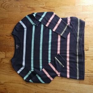 (L) T by Talbots Knit Crew Loungewear Academia Colorful Modest Casual Collegiate